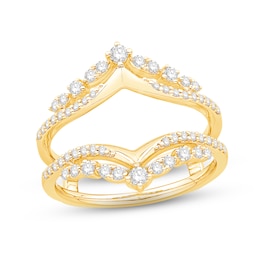 Now + Forever Diamond Enhancer Ring 1/2 ct tw Round-cut 14K Yellow Gold