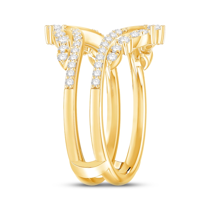 Diamond Enhancer Ring 1/2 ct tw Round-cut 14K Yellow Gold