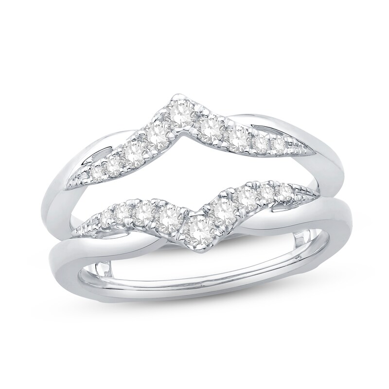 Diamond Enhancer Ring 3/8 ct tw Round-cut 14K White Gold