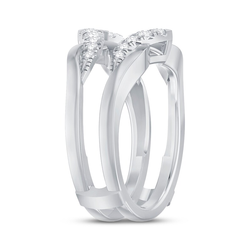 Diamond Enhancer Ring 3/8 ct tw Round-cut 14K White Gold