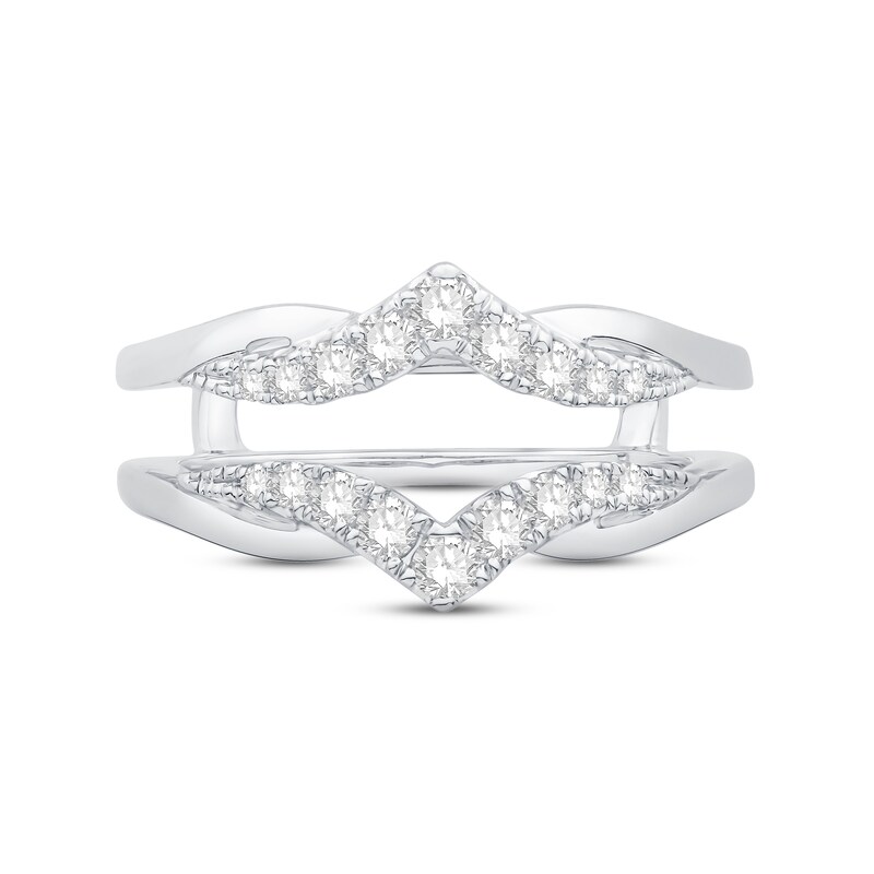 Diamond Enhancer Ring 3/8 ct tw Round-cut 14K White Gold