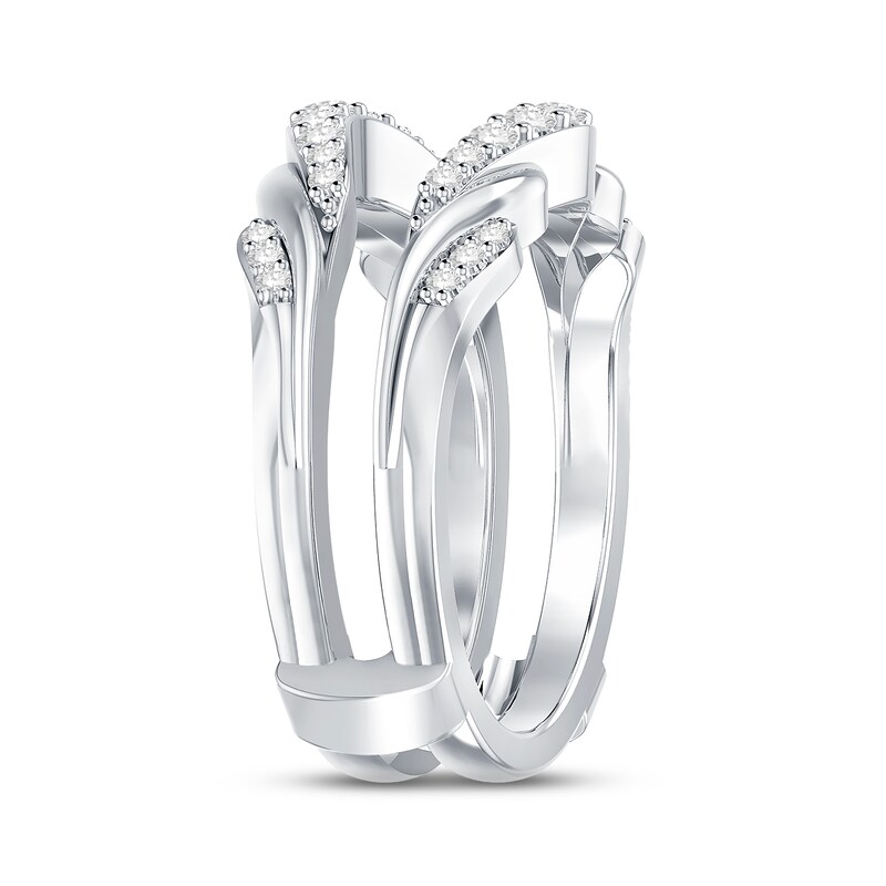 Diamond Enhancer Ring 1/3 ct tw Round-cut 14K White Gold