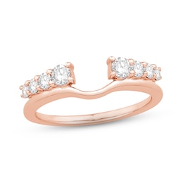 Now + Forever Diamond Enhancer Ring 1/2 ct tw Round-cut 14K Rose Gold
