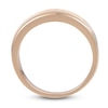 Thumbnail Image 2 of Now + Forever Men's Diamond Wedding Band 1/10 ct tw Round-cut 10K Rose Gold