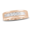Thumbnail Image 1 of Now + Forever Men's Diamond Wedding Band 1/4 ct tw Round-cut 10K Rose Gold