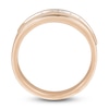 Thumbnail Image 2 of Now + Forever Men's Diamond Wedding Band 1/4 ct tw Round-cut 10K Rose Gold