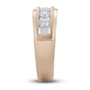 Thumbnail Image 3 of Now + Forever Men's Five-Stone Diamond Wedding Band 1 ct tw Round-cut 10K Rose Gold