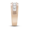 Thumbnail Image 3 of Now + Forever Men's Five-Stone Diamond Wedding Band 1/2 ct tw Round-cut 10K Rose Gold