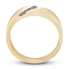 Thumbnail Image 3 of Now + Forever Men's Brown Diamond Wedding Band 1/10 ct tw Round-cut 10K Yellow Gold