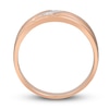 Thumbnail Image 3 of Now + Forever Men's Diamond Wedding Band 1/10 ct tw Round-cut 10K Rose Gold