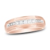Thumbnail Image 1 of Now + Forever Men's Diamond Wedding Band 1/4 ct tw Round-cut 10K Rose Gold