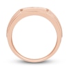 Thumbnail Image 3 of Now + Forever Men's Diamond Wedding Band 1/4 ct tw Round-cut 10K Rose Gold