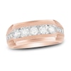 Thumbnail Image 1 of Now + Forever Men's Diamond Wedding Band 1 ct tw Round-cut 10K Rose Gold