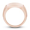 Thumbnail Image 3 of Now + Forever Men's Diamond Wedding Band 1 ct tw Round-cut 10K Rose Gold