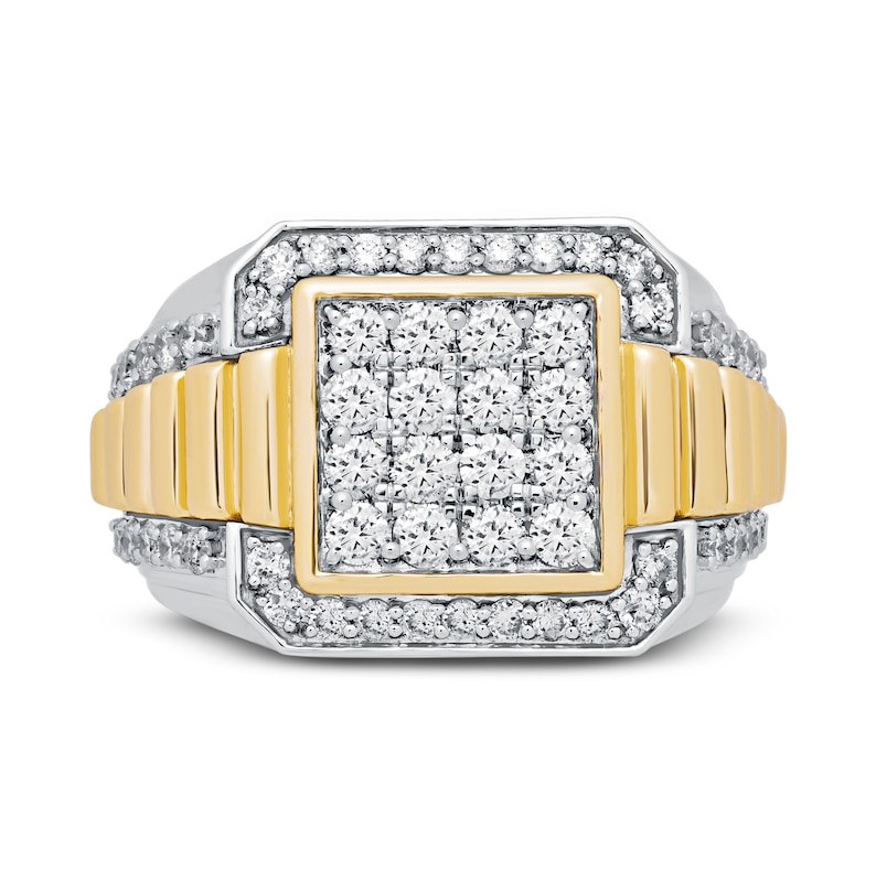 Men's Diamond Two-Tone Ring in 10K Gold (1 Ct. t.w.) - Two-Tone