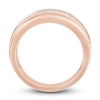 Thumbnail Image 3 of Now + Forever Men's Diamond Wedding Band 1/6 ct tw Round-cut 10K Rose Gold