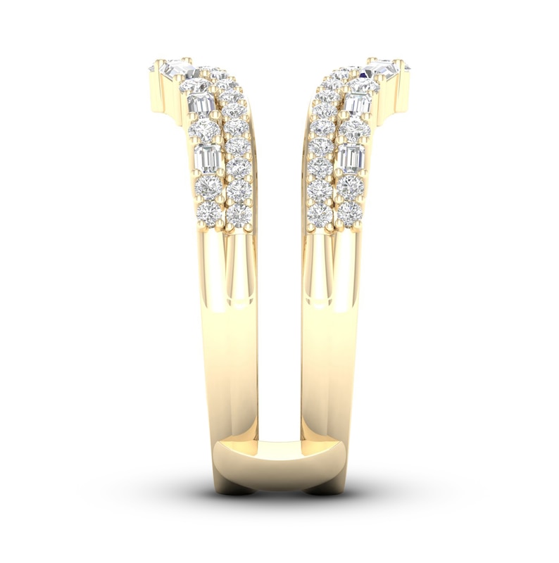 Main Image 3 of Now + Forever Diamond Enhancer Band 3/4 ct tw Round/Baguette 14K Yellow Gold