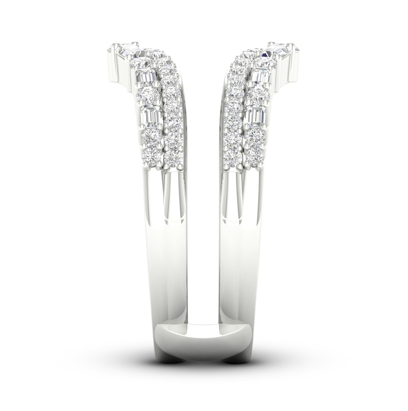 Diamond Enhancer Band 3/4 ct tw Round/Baguette 14K White Gold