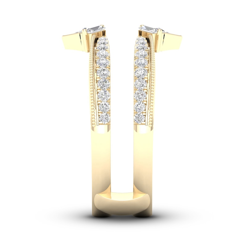Main Image 3 of Now + Forever Diamond Enhancer Band 3/8 ct tw Round/Baguette 14K Yellow Gold