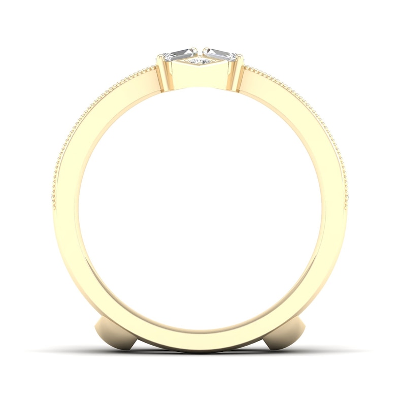 Main Image 4 of Now + Forever Diamond Enhancer Band 3/8 ct tw Round/Baguette 14K Yellow Gold