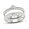 Thumbnail Image 1 of Now + Forever Diamond Enhancer Band 3/8 ct tw Round/Baguette 14K White Gold