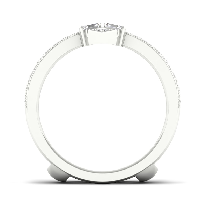 Main Image 4 of Now + Forever Diamond Enhancer Band 3/8 ct tw Round/Baguette 14K White Gold