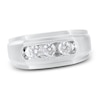 Thumbnail Image 0 of Men's Diamond Ring 1/2 ct tw Round-cut 10K White Gold