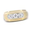 Men's Diamond Ring 1 ct tw Round-cut 10K Yellow Gold