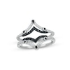 Thumbnail Image 0 of Black & White Diamond Enhancer Ring 1/4 ct tw Round-cut 10K White Gold