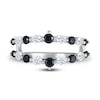 Thumbnail Image 2 of Black & White Diamond Enhancer Ring 3/4 ct tw Round-cut 10K White Gold