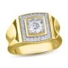 Thumbnail Image 0 of Men's Lab-Created Diamonds by KAY Square Ring 1 ct tw 14K Yellow Gold