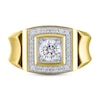 Thumbnail Image 2 of Men's Lab-Created Diamonds by KAY Square Ring 1 ct tw 14K Yellow Gold