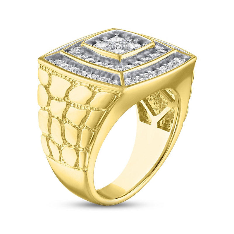 Men's Lab-Created Diamonds by KAY Square Ring 2 ct tw 14K Yellow Gold