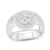 Thumbnail Image 1 of Men's Diamond Wedding Band 1 ct tw Round-cut 10K White Gold
