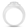 Thumbnail Image 2 of Men's Diamond Wedding Band 1 ct tw Round-cut 10K White Gold