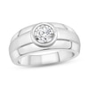 Thumbnail Image 1 of Men's Diamond Wedding Band 1/2 ct tw Round-cut 10K White Gold