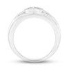 Thumbnail Image 3 of Men's Diamond Wedding Band 1/2 ct tw Round-cut 10K White Gold
