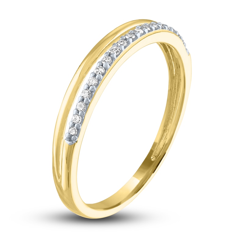 Diamond Stackable Ring 1/10 ct tw Round-cut 10K Yellow Gold