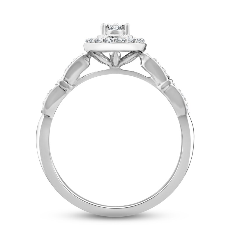 Diamond Promise Ring 1/3 ct tw Round-cut 10K White Gold