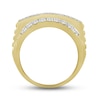Thumbnail Image 3 of Men's Diamond Ring 2 ct tw Round & Baguette-cut 10K Yellow Gold
