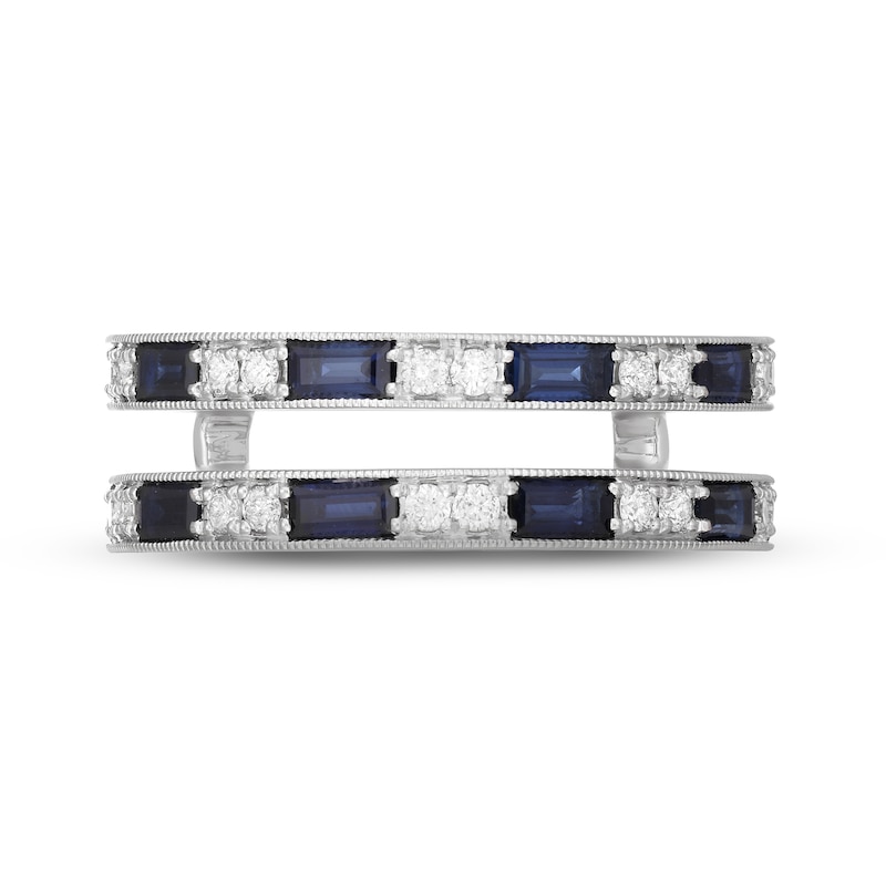 Main Image 3 of Neil Lane Diamond & Blue Sapphire Enhancer Ring 1/4 ct tw Round-cut 14K White Gold