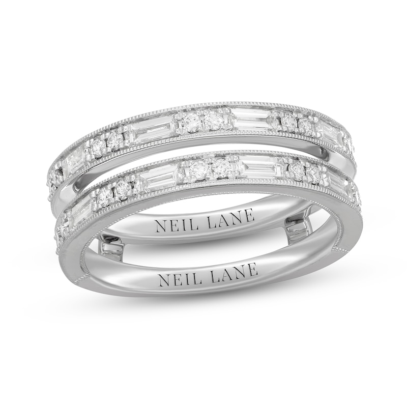 Neil Lane Diamond Enhancer Ring 1 ct tw Round & Baguette-cut 14K White Gold with 360