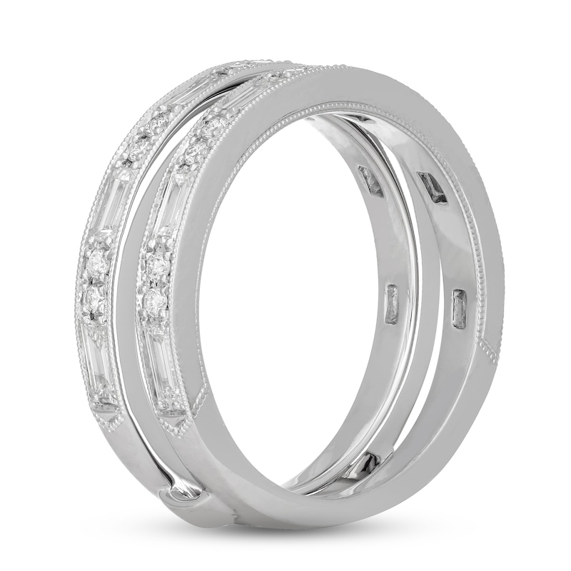 Main Image 2 of Neil Lane Diamond Enhancer Ring 1 ct tw Round & Baguette-cut 14K White Gold