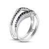 Thumbnail Image 1 of Black & White Diamond Enhancer Ring 3/4 ct tw Round-cut 14K White Gold
