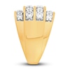 Thumbnail Image 1 of Men's Diamond Four-Row Ring 3 ct tw Round-cut 10K Yellow Gold