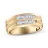 Thumbnail Image 1 of Men's Diamond Wedding Band 1/3 ct tw Baguette-cut 10K Yellow Gold