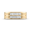 Thumbnail Image 3 of Men's Diamond Wedding Band 1/3 ct tw Baguette-cut 10K Yellow Gold