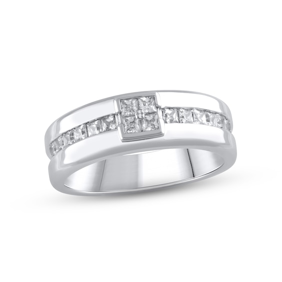 Men's Diamond Wedding Band 3/4 ct tw Square-cut 10K Gold