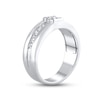 Thumbnail Image 2 of Men's Diamond Wedding Band 3/4 ct tw Square-cut 10K White Gold