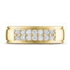 Thumbnail Image 3 of Men's THE LEO Diamond Wedding Band 1/2 ct tw Round-cut 14K Yellow Gold